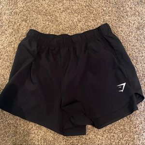 Black gymshark loose training shorts